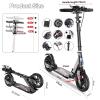 CUIOT Scooters for Adults & Teens/Kids - Folding Adult Scooters, Height-Adjustable, Freestyle Kick Scooter for Outdoor Use, Lightweight Durable All-Aluminum Trick Scooter- 300 Lbs Weight Capacity,Bl view 2
