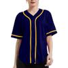 DIGITMON Women's Baseball Softball Jersey Button Down Premium Hip Hop T Shirts Uniform NAVYGOLD, X-Small view 1