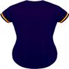 DIGITMON Women's Baseball Softball Jersey Button Down Premium Hip Hop T Shirts Uniform NAVYGOLD, X-Small view 3