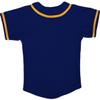 DIGITMON Kids Baseball Jersey Button Down Premium Hip Hop T Shirts Uniform Navy Gold for 10y Toddlers view 3