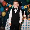 Boy Suits 2 Piece Slim Fit Formal Set with Vest Pants for Kids Wedding Ring Bearer Party Dresswear Outfit Black Size 7-8 view 2