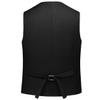 Boy Suits 2 Piece Slim Fit Formal Set with Vest Pants for Kids Wedding Ring Bearer Party Dresswear Outfit Black Size 7-8 view 4