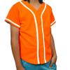 DIGITMON Kids Baseball Jersey Button Down Premium Hip Hop T Shirts Uniform Orange White 12Mo Toddlers view 1