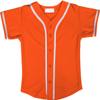 DIGITMON Kids Baseball Jersey Button Down Premium Hip Hop T Shirts Uniform Orange White 12Mo Toddlers view 2