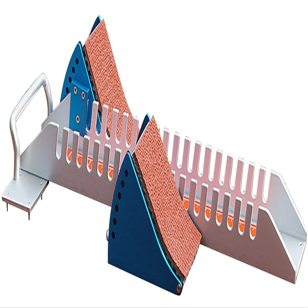 LZMZMQ Starting Blocks 6 Angle Adjustable, Athletics Sprinting Pedals Track Blocks, for Plastic Runway Cinder Track, Campus Games/Running Competition, Aluminum Alloy (Color : Style-1)