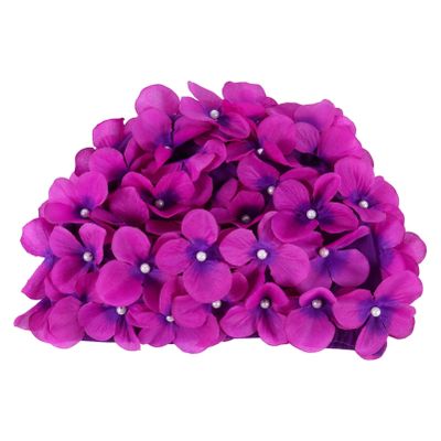 Vintage Swim Cap Flower Floral Petal Swimming Hat Retro Style Bathing Caps Women Swim Hat Long/Short Hair