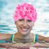 Vintage Swim Cap Flower Floral Petal Swimming Hat Retro Style Bathing Caps Women Swim Hat Long/Short Hair view 2