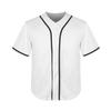Youth Baseball Jersey Kids Button Down Short Sleeve Solid Color T-Shirt for School, PE, League Team Uniform (White, XL) view 1