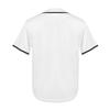 Youth Baseball Jersey Kids Button Down Short Sleeve Solid Color T-Shirt for School, PE, League Team Uniform (White, XL) view 2