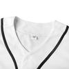 Youth Baseball Jersey Kids Button Down Short Sleeve Solid Color T-Shirt for School, PE, League Team Uniform (White, XL) view 3