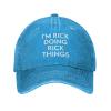 Funny Hat Im Rick Doing Rick Things Hat Men Baseball Cap Vintage Caps Blue view 1