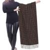 LMNSWDA Clan Black Tartan Women's Fashion Cashmere Feel with Tassel Large scarf warm party shawl Wraps view 2