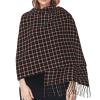 LMNSWDA Clan Black Tartan Women's Fashion Cashmere Feel with Tassel Large scarf warm party shawl Wraps view 4