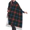 LMNSWDA Clan Cumming Red, Blue, and Black Scottish Tartan Women's Fashion Cashmere Feel with Tassel Large scarf warm party shawl Wraps view 1