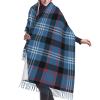 LMNSWDA Blue and Black Plaid Fitzgerald Tartan Women's Fashion Cashmere Feel with Tassel Large scarf warm party shawl Wraps view 1