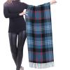 LMNSWDA Blue and Black Plaid Fitzgerald Tartan Women's Fashion Cashmere Feel with Tassel Large scarf warm party shawl Wraps view 2