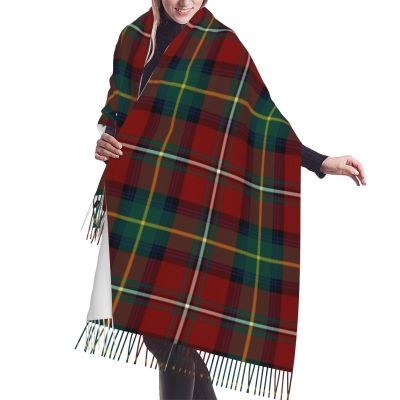 LMNSWDA Clan Boyd Red and Green Scottish Tartan Women's Fashion Cashmere Feel with Tassel Large scarf warm party shawl Wraps