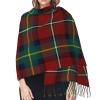LMNSWDA Clan Boyd Red and Green Scottish Tartan Women's Fashion Cashmere Feel with Tassel Large scarf warm party shawl Wraps view 4