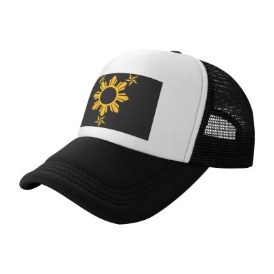 3 Stars and Sun Filipino Philippines Flag Trucker Hats,Sunshade and Sand Proof, Durable, Simple, Fashionable and Textured, Made of Polyester Material