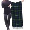 LMNSWDA Clan Campbell Navy Blue and Green Scottish Tartan Women's Fashion Cashmere Feel with Tassel Large scarf warm party shawl Wraps view 2