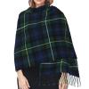 LMNSWDA Clan Campbell Navy Blue and Green Scottish Tartan Women's Fashion Cashmere Feel with Tassel Large scarf warm party shawl Wraps view 4