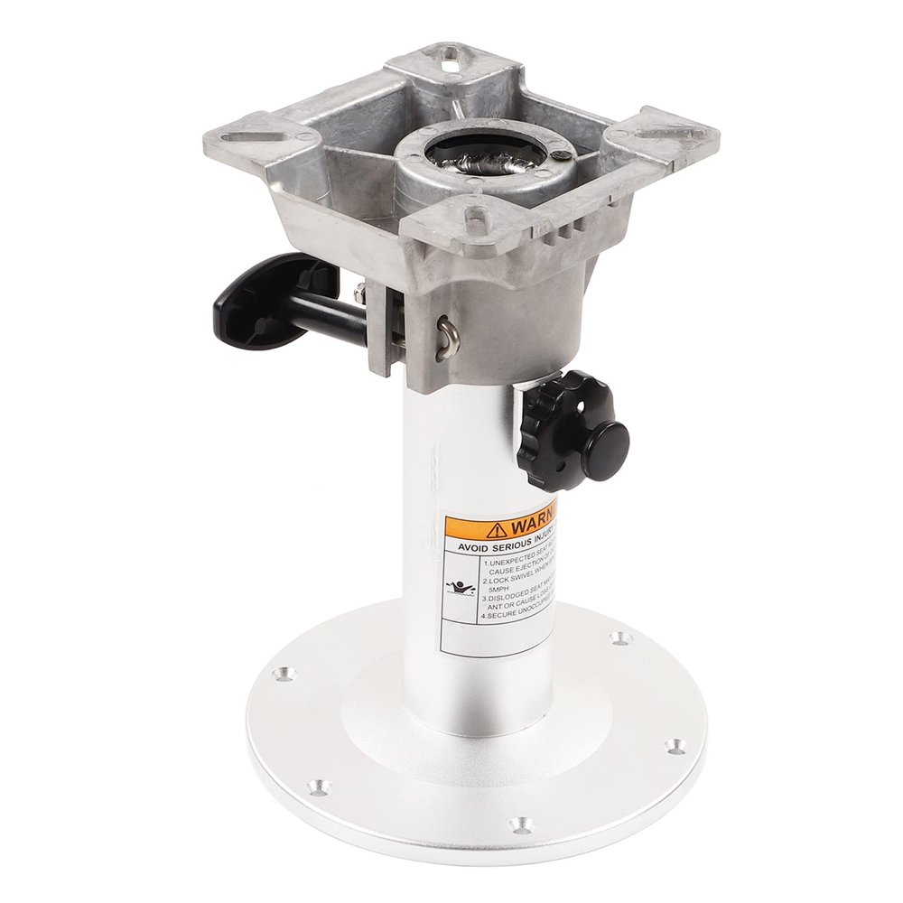 DOACT Adjustable Seat Pedestal, Boat Seat Base 330-480mm Height 360 Swivel for RV Yacht Marine