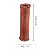 Qiilu Brown Leather Grips - Universal Fit, Soft Sponge Padding, Plug, 22mm Handlebar, 1 Pair view 2