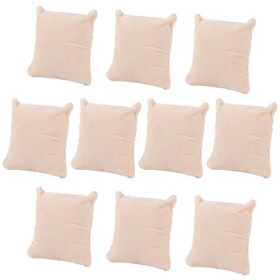 AUEAR, 10 Pack Beige Velvet Watch Pillows Small Jewelry Displays Pillow Bracelet Bangle Cushions Display for Gift Box