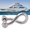 Stainless Steel Screw Pin, Stainless Steel Screw Shackle, Stainless Steel Bow Shackle Marine Grade 8mm Yacht Boat Twisted Anchor Shackle (M8) view 4