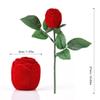 TOPINCN Ring Box, Red Rose Shape, Jewelry Storage, Romantic Proposal Gift Box, Ring Case Surprise Holder view 3