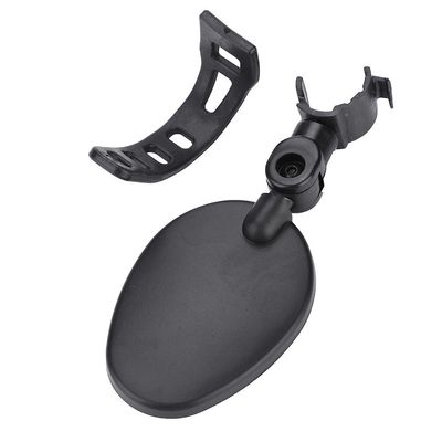 Qiilu Clip On Mirrors Back View Mirror Black Abs Silicone Glass Handlebar Review Rear Back View 360 Rotation Mirror for Mountain Road Bikes