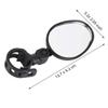 Qiilu Clip On Mirrors Back View Mirror Black Abs Silicone Glass Handlebar Review Rear Back View 360 Rotation Mirror for Mountain Road Bikes view 2