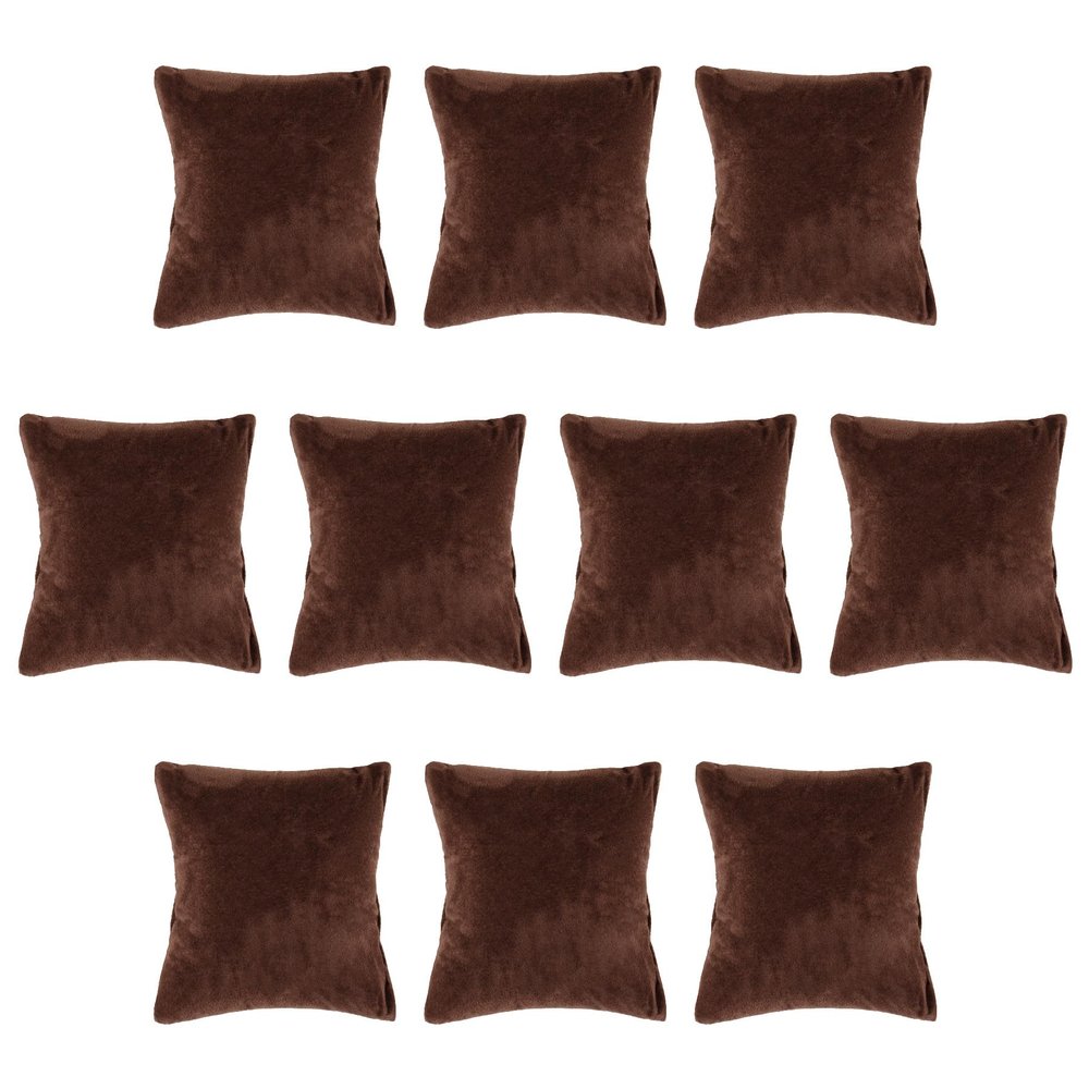 AUEAR, 10 Pack Brown Velvet Watch Pillows Small Jewelry Displays Pillow Bracelet Bangle Cushions Display for Gift Box
