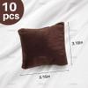 AUEAR, 10 Pack Brown Velvet Watch Pillows Small Jewelry Displays Pillow Bracelet Bangle Cushions Display for Gift Box view 2