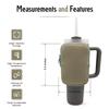 NOLI JUNE - Water Bottle Pouch for Stanley Quencher 18oz to 40oz - Neoprene Pouch with Adjustable Strap - Versatile Tumbler Holder - Eucalyptus view 3