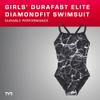 TYR Durafast Elite Diamondfit One Piece Girls' Swimsuit - Athletic Training and Competition Swimwear - Resists Chlorine - 22, Red Crystalized view 3