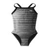 TYR Durafast Elite Diamondfit One Piece Girls' Swimsuit - Athletic Training and Competition Swimwear - Resists Chlorine - 22, Titanium Speedwarp view 1