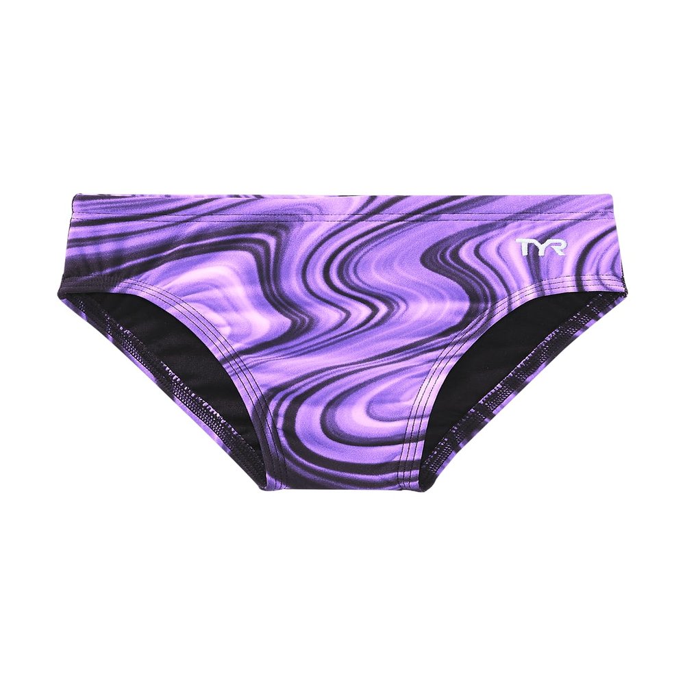 TYR Boy's Durafast Elite Racer Brief Swimsuit, Purple Vitality, 22