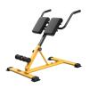 WAHHWF Foldable Hyperextension Roman Chair for Home Gym, Heavy Duty Adjustable Back Extension Bench Exercise Equipment for Lower Back, Flanks and Abs Exercises, Loads 150kg (Color : Yellow) view 1