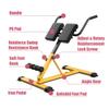 WAHHWF Foldable Hyperextension Roman Chair for Home Gym, Heavy Duty Adjustable Back Extension Bench Exercise Equipment for Lower Back, Flanks and Abs Exercises, Loads 150kg (Color : Yellow) view 2