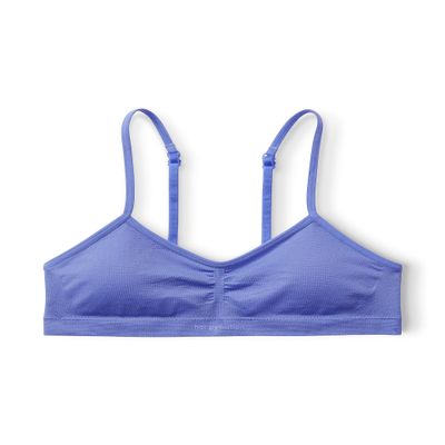 Happy Nation Seamless Ruched Sports Bra, Purple Pizzazz, Large
