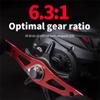 Fishing Reel Baitcasting Long Shot Casting Max Drag 8KG Left Right Hand Reel Fishing for Bass Purple Right Hand view 4