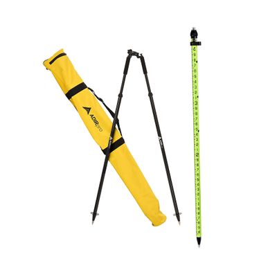 AdirPro 3-Position Snap-Lock Rover Rod (Green), & AdirPro Prism Pole Bipod  Carbon Fiber Bundle