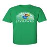 CornBorn KU Basketball Tshirt Men - Kansas Tshirt - Kansas Jayhawks Apparel Mens - Basketball Primary Logo - Light Green - 3X view 1