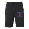CornBorn Kansas Jayhawks Jogger Shorts - Premium Fleece Rock Chalk Jayhawks - Black - XL view 1