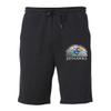 CornBorn Kansas Jayhawks Shorts - Premium Fleece Kansas Basketball Primary Logo - Black - Small view 1