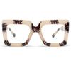 CHAUOO Oversized Glasses for Women - Fashion Oversized Blue Light Blocking Glasses, Multi-color Thick Square Computer Eyewear (Pattern) view 4