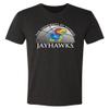 CornBorn Kansas Jayhawks Tee Shirt - Premium Tri-Blend Kansas Basketball Primary Logo - Black - 2X view 1