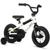 cubsala 12 Inch Kids Bike BMX Style Bicycle with Training Wheels Coaster Brake for 1 2 3 4 Years Old Boys Girls Toddlers Beginner Riders, White view 1