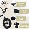 cubsala 12 Inch Kids Bike BMX Style Bicycle with Training Wheels Coaster Brake for 1 2 3 4 Years Old Boys Girls Toddlers Beginner Riders, White view 3